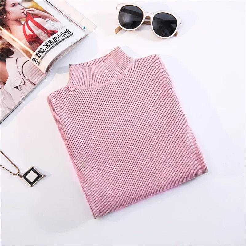 Marwin New-coming Autumn Winter Top Pull Femme Turtleneck Pullovers Sweaters Long Sleeve Slim Oversize Korean Women&