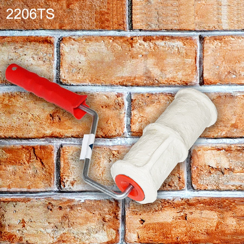2pcs Paint Roller Decorative Patterned Wall Painting Tools Rubber Protection Stamp Polyurethane Textured Pottery Wheel