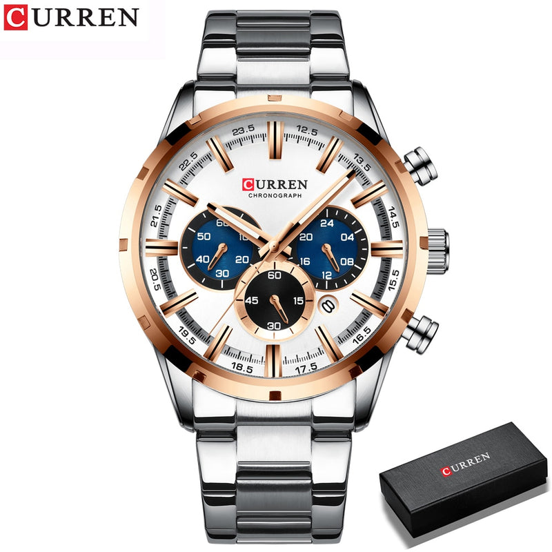 Relogio Masculino CURREN Hot Fashion Mens Watches Top Brand Luxury Wrist Watch Quartz Clock Watch Men Waterproof Chronograph