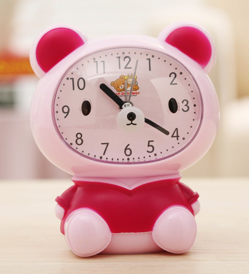 Children Alarm Clock Cartoon Bear Frog Cat Silent Clocks Watch Time Stand Cat Clocks Home Decoration Mute Electronic Desk Clock