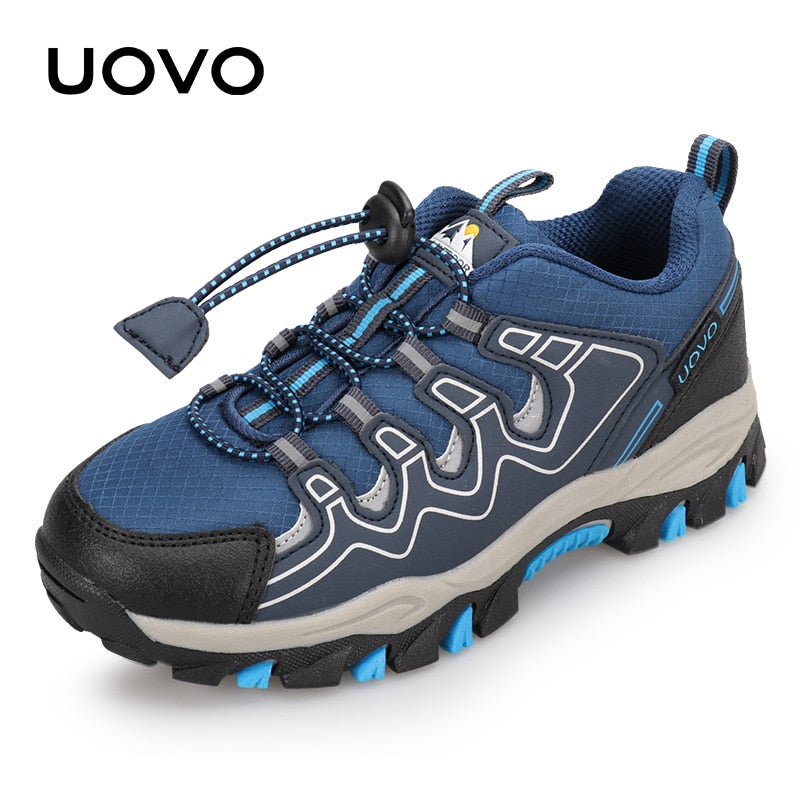 UOVO 2022 New Boys Girls Sports Children Footwear Outdoor Breathable Kids Hiking Shoes Spring And Autumn Sneakers Eur