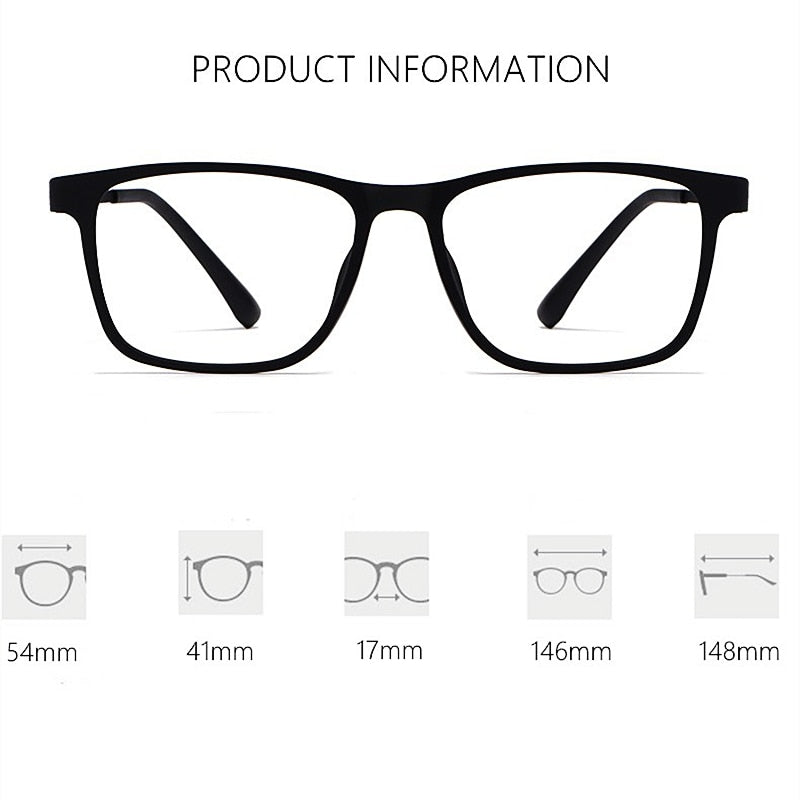 YIMARUILI Ultra Light Square Comfortable Large Eyeglasses Pure Titanium Fashion Optical Prescription Glasses Frame Men HR3068