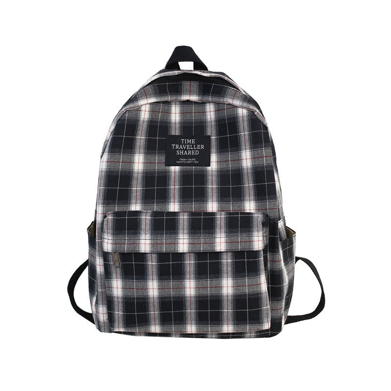 Fashion Plaid Canvas Women&