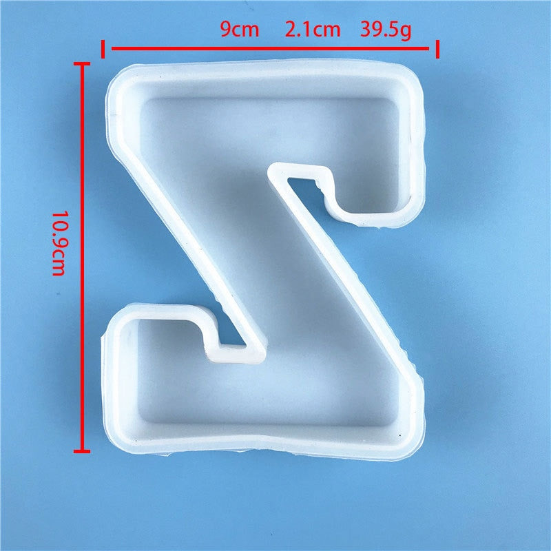10cm A To Z Letter Silicone Molds Alphabet Epoxy Resin Mold for DIY Resin Craft Birthday Party Wedding Home Decoration  Designer