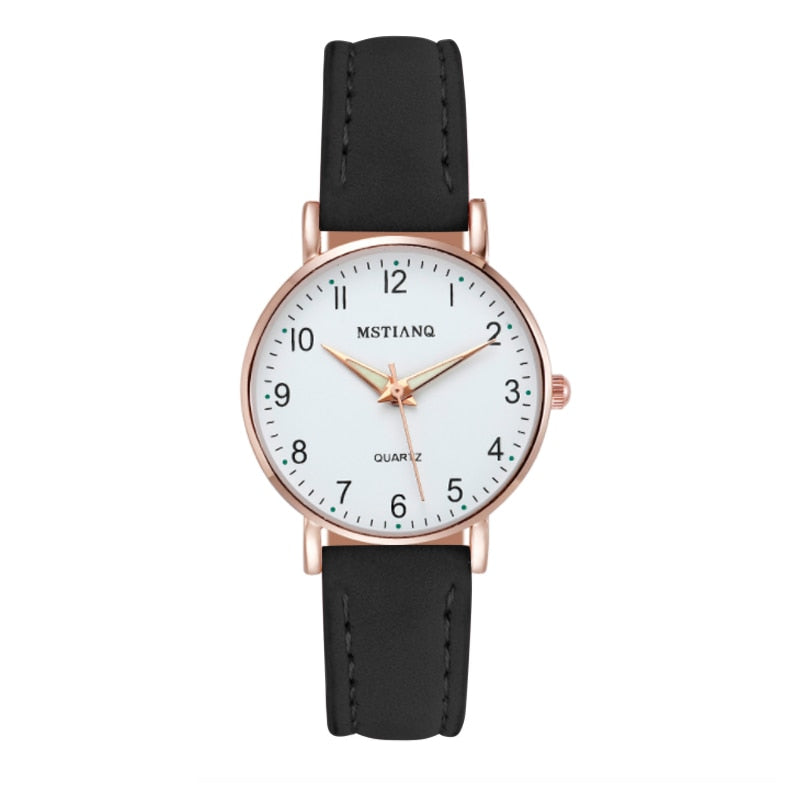 2022 New Watch Women Fashion Casual Leather Belt Watches Simple Ladies&