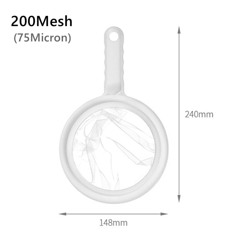 100/200/400 Mesh Kitchen Nut Milk Filter Ultra-fine Mesh Strainer Nylon Mesh Filter Spoon for Soy Milk Coffee Yogurt Strainers