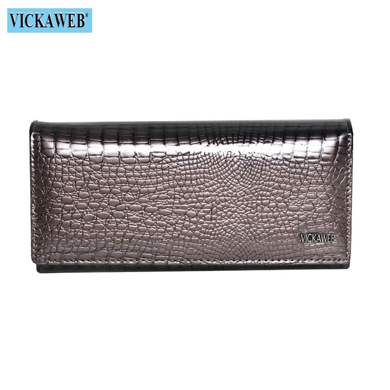 Free Gift Magnetic Hasp Wallet Women Genuine Leather Coin Purse Ladies Long Fashion Wallets Female Purses Card Hold Money Bag