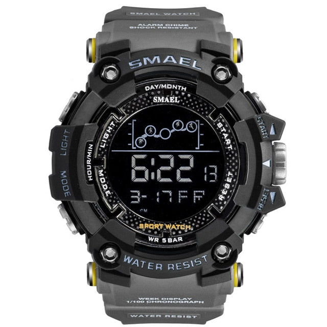 SMAEL Military Sport Watch Mens Stopwatch Waterproof Chrono Digital Wristwatches For Men Chronograph Clock Relogio Masculino