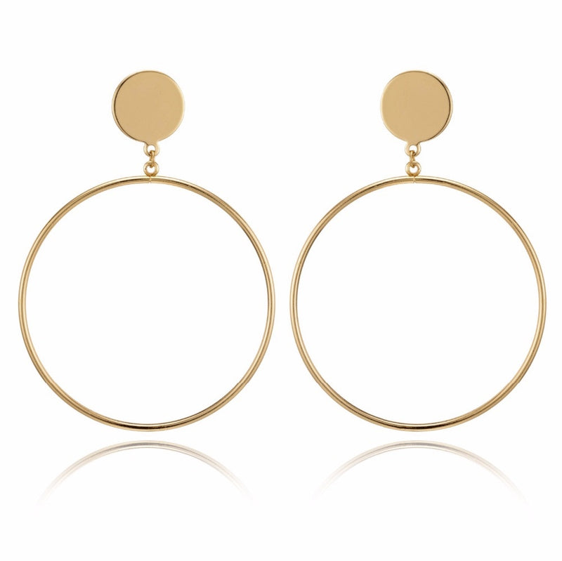 IPARAM 2021 New Big Circle Round Hoop Earrings for Women&