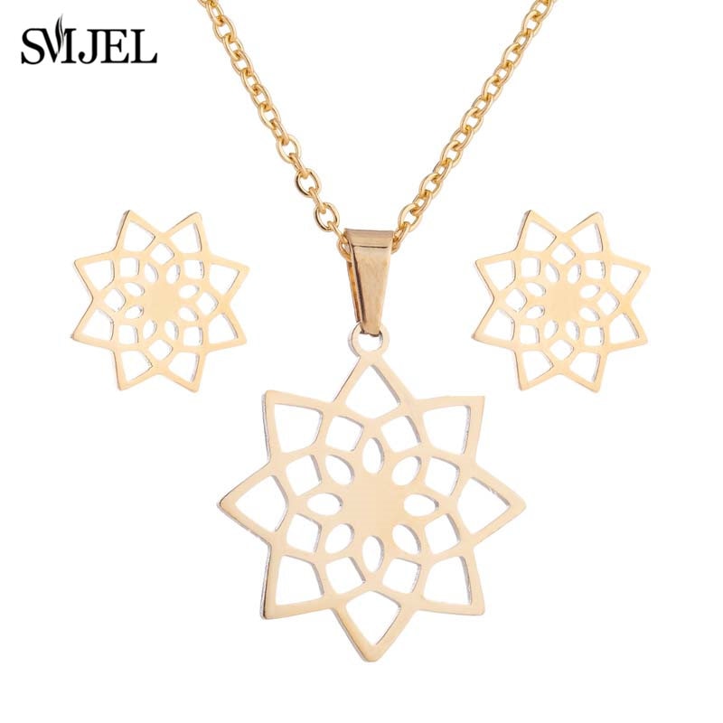 SMJEL Stainless Steel Necklaces for Women Jewelry Mini Animal Rabbit Necklace Heart Beat Dog Paw Print Collier Femme Wholesale