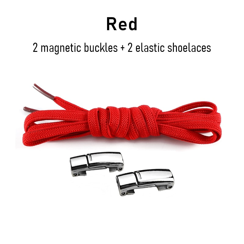 1Pair No tie Shoelaces Magnetic Elastic Shoe Laces For Kids and Adult Sneakers Shoelace 23 Color Shoestrings