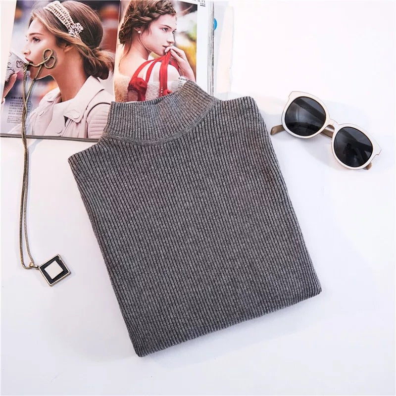 Marwin New-coming Autumn Winter Top Pull Femme Turtleneck Pullovers Sweaters Long Sleeve Slim Oversize Korean Women&