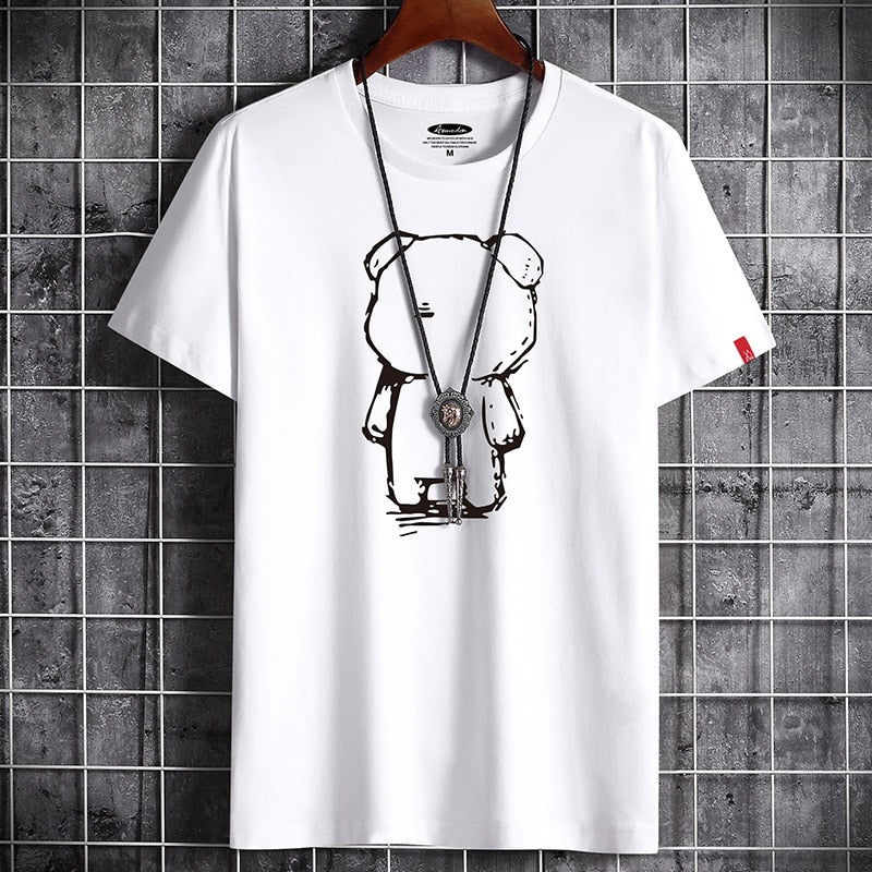 T Shirt for Men 2022 Newest Clothing Fitness White O Neck Anime Man T-shirt For Male Oversized S-6XL New Men T-shirts Goth Punk