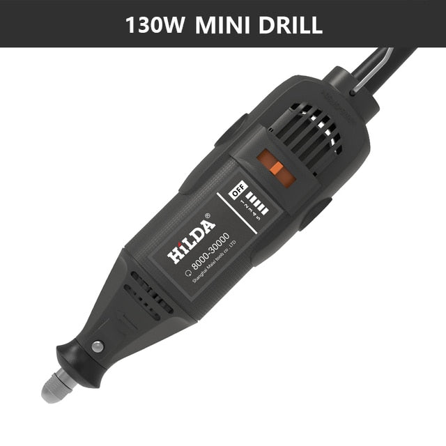 HILDA Electric Mini Drill Grinder Engraving Pen Mini Drill Electric Rotary Tool Grinding Machine Accessories