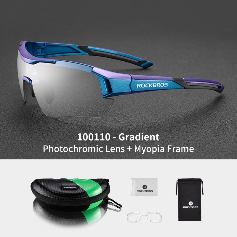 ROCKBROS Photochromic Cycling Glasses Bicycle Outdoor Sports Sunglasses Discoloration Glasses MTB Road Bike Goggles Bike Eyewear