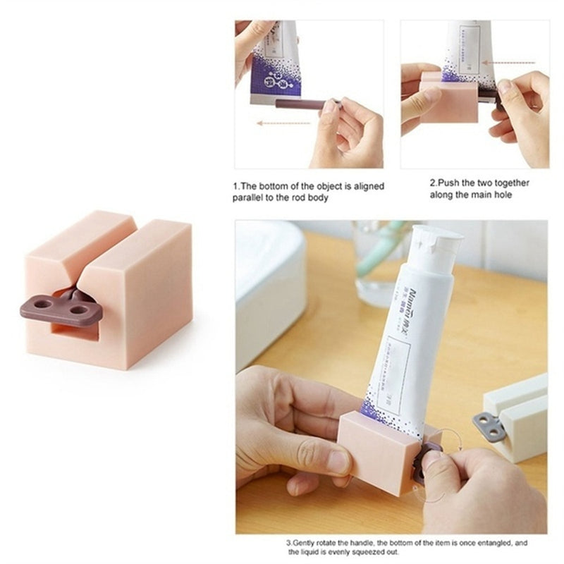 Manual Roller Tube Toothpaste Squeezer Cosmetic Dispenser Facial Cleanser Holder Bathroom Accessories Refuse Waste Tools