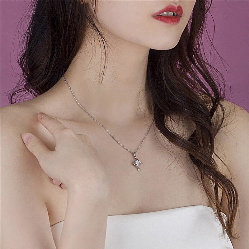 Moissanite 18K Gold Necklace Classic Design Jewelry MS-206 Messi Jewelry