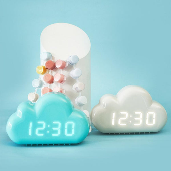 Cloud Alarm Clock Kids Light LED Table Voice Control Digital Alarm Clock USB Powered Electronic Desktop Clocks Wake Up Clock