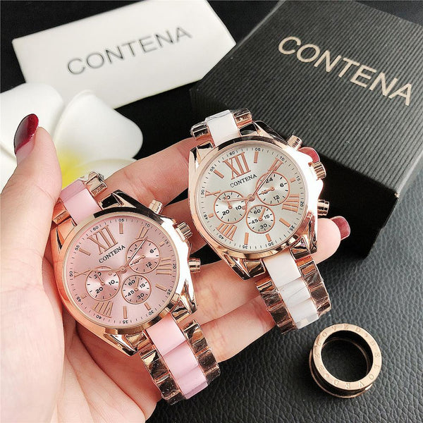 Top Luxury Brand Rose Gold Quartz Women&#39;s Watch Ladies Fashion Watch Women Wristwatches Female Clock Relogio Feminino Masculino