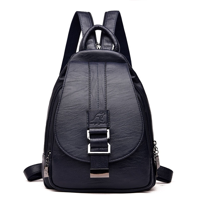 2021 Designer Backpacks Women Leather Backpacks Female School Bag  for Teenager Girls Travel Back Bag Retro Bagpack Sac a Dos