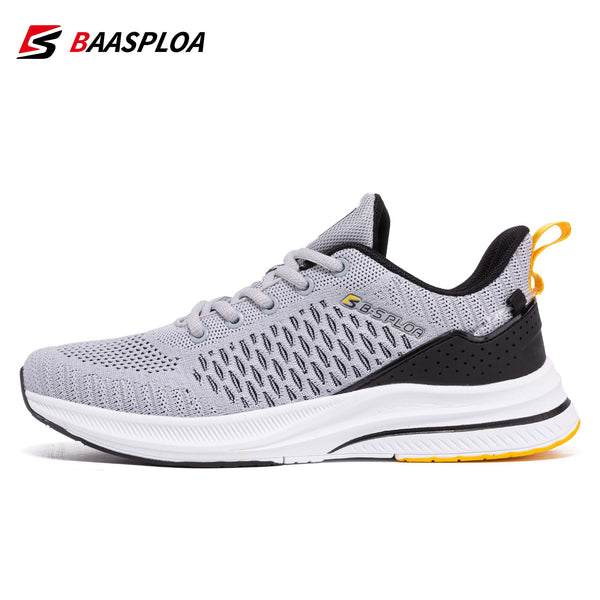 Baasploa Lightweight Running Shoes For Men 2022 Men&#39;s Designer Mesh Casual Sneakers Lace-Up Male Outdoor Sports Tennis Shoe