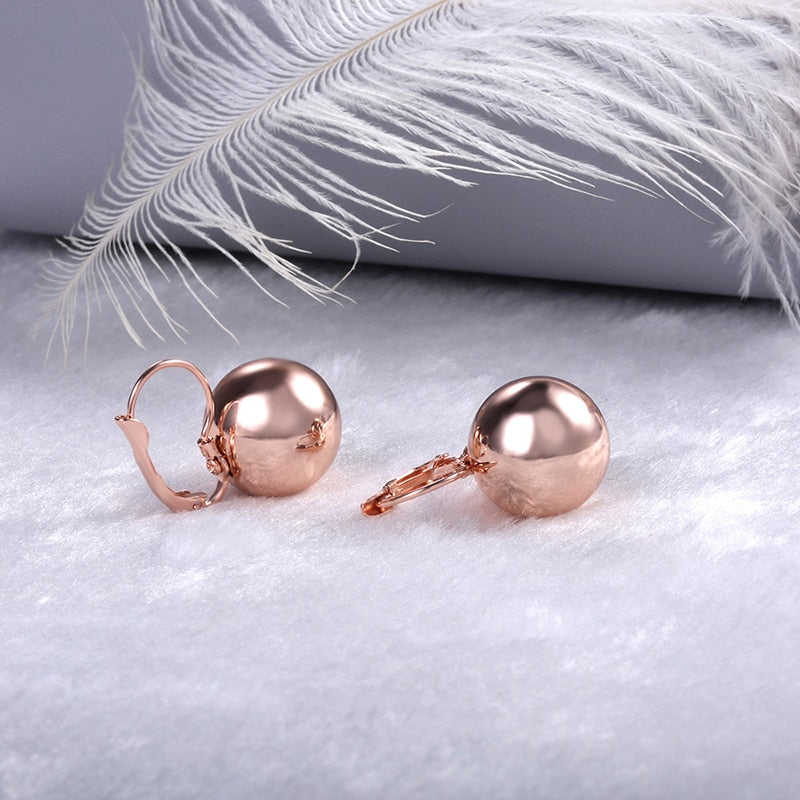 Smooth Ball-Shape Drop Dangle Earring for Women Creative White/Golden/Rosegold Pandent Earring Charming Female Ear 2021 New Hot