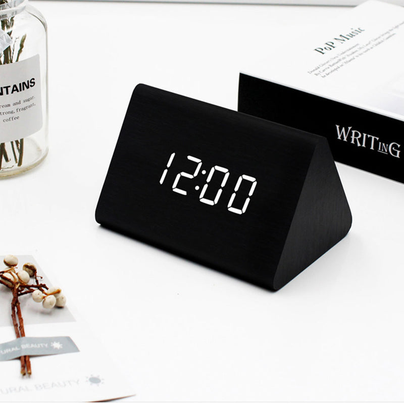 Wooden Wall Clock Electronic Watch Desk Digital Despertador Alarm Moment Bedroom Decoration Table  And Accessory Smart Hour