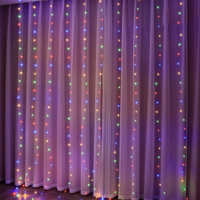 Christmas Curtain Light Garland Festoon Merry Christmas Decor For Home Christmas Ornament Xmas Gifts Navidad 2022 New Year 2023