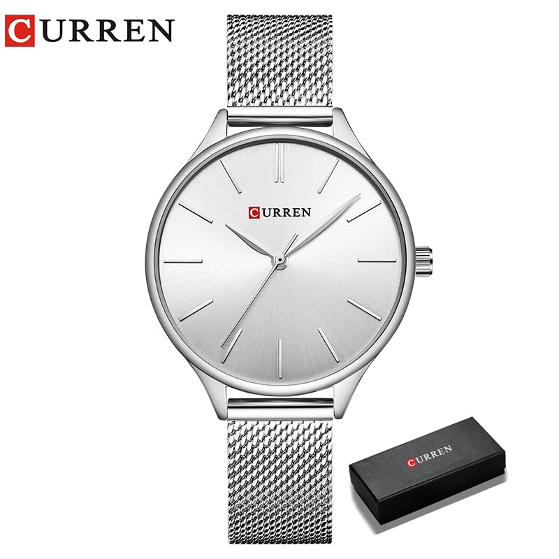 CURREN Simple Watches Hot Sale Wristwatches Women brand Fashion Dress Ladies Bracelet Watch Rose Gold Clock Gifts