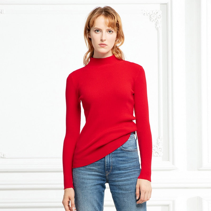 Marwin New-coming Autumn Winter Top Pull Femme Turtleneck Pullovers Sweaters Long Sleeve Slim Oversize Korean Women&