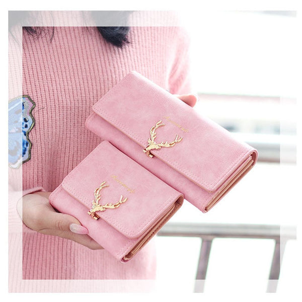 New Fashion Women&#39;s Clutch Portefeuille Wallet Large Capacity Purse Long Short Coin Pocket PU Leather Ladies Designer Wallets