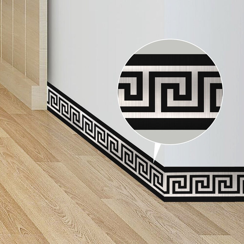 Funlife 10*200cm Original Design Geometric Pattern Diy Removable Waterproof PVC Wall Border Stickers for Home Decors