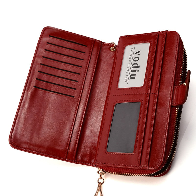 Pu Leather Women Wallets Women Purses Fashion Long Zipper Women&