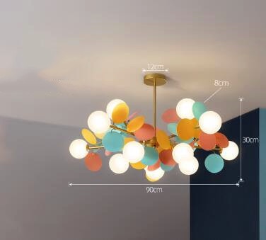 Nordic Multicolor Art Tree Led Pendant Lights Creative Designer Parlor Kid&