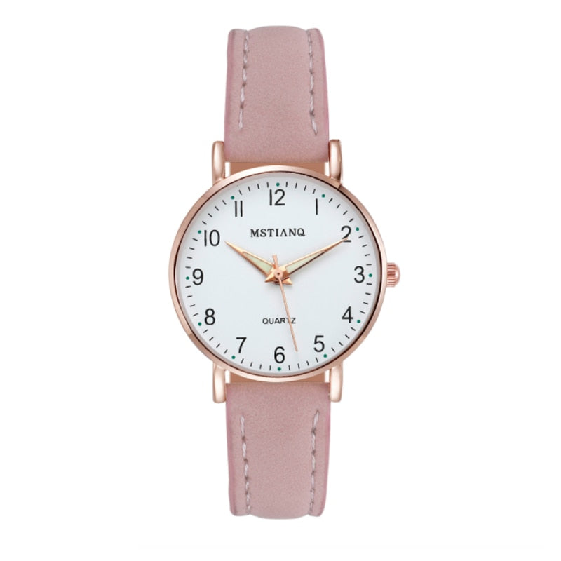 2022 New Watch Women Fashion Casual Leather Belt Watches Simple Ladies&