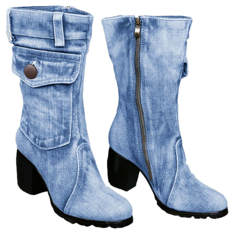 Blue jeans boots Women&