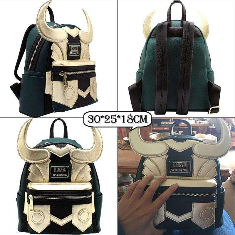 Disney PU Leather Stitch Women Backpack Loki Baby Yoda Lady Bags Toy Story 3 Alien Children Schoolbag Brand Handbag For Girls