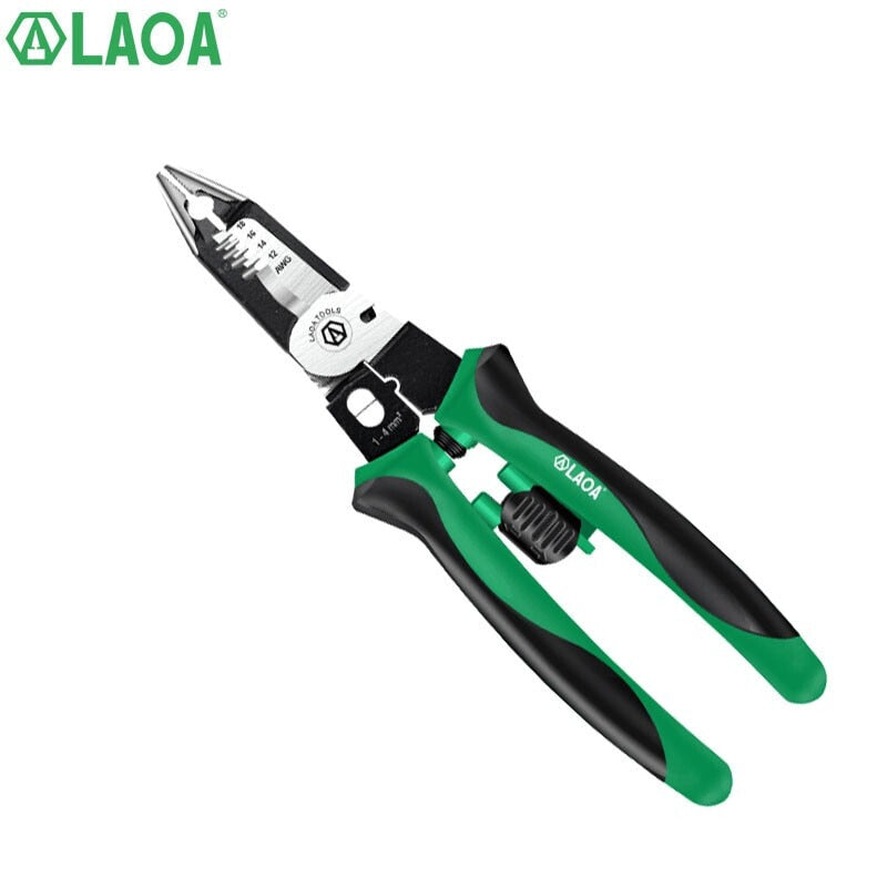 LAOA Multifunctional Electrician Pliers Long Nose Pliers Professional Wire Stripper Cable Cutter Terminal Crimping Hand Tools