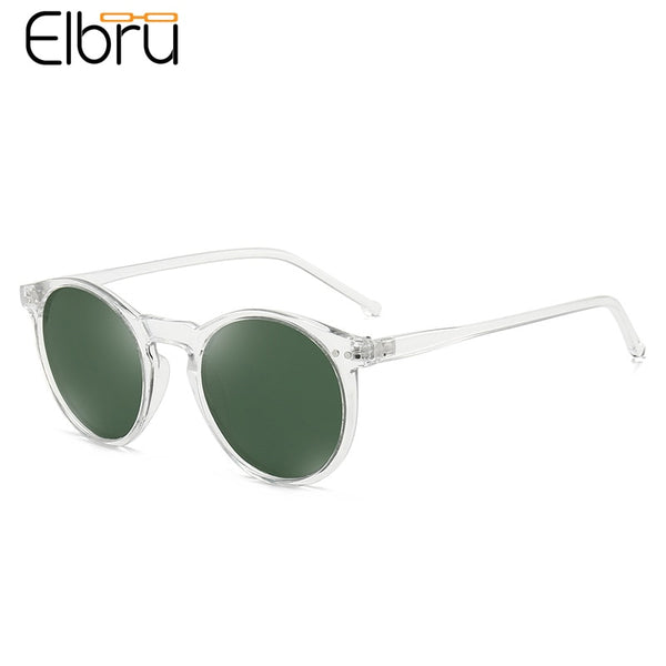 Elbru Fashion Polarized Sunglasses Soft Transparent Color Frame Clear Lens Sun Glasses Classic Vintage Sunshades For Men&amp;Women