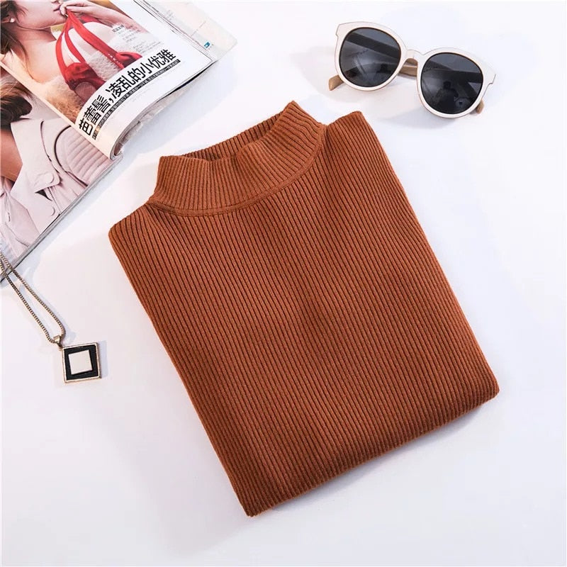 Marwin New-coming Autumn Winter Top Pull Femme Turtleneck Pullovers Sweaters Long Sleeve Slim Oversize Korean Women&