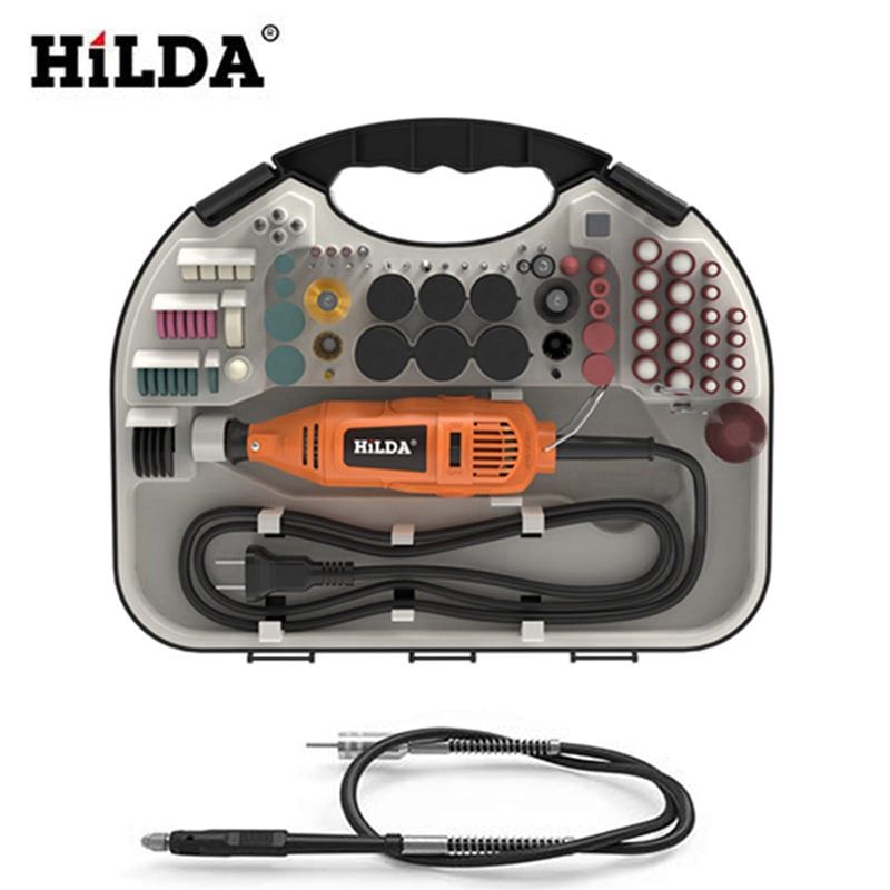 HILDA Electric Mini Drill Grinder Engraving Pen Mini Drill Electric Rotary Tool Grinding Machine Accessories