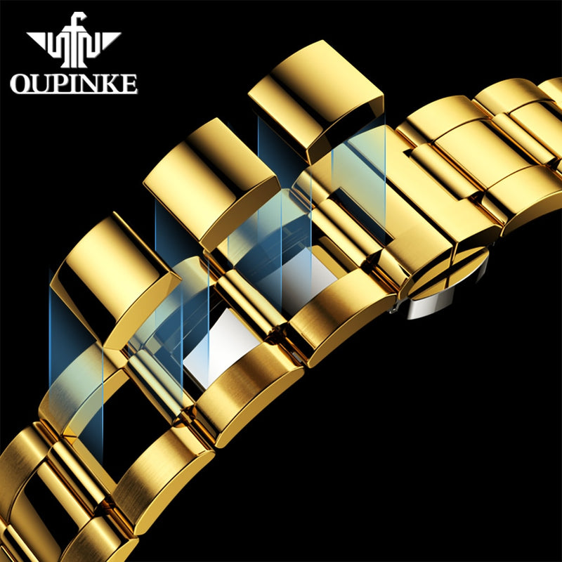 OUPINKE Luxury Swiss Movement Watches For Men Diamond Automatic Mechanical Original Wristwatch 50M Waterproof Sapphire Mirror