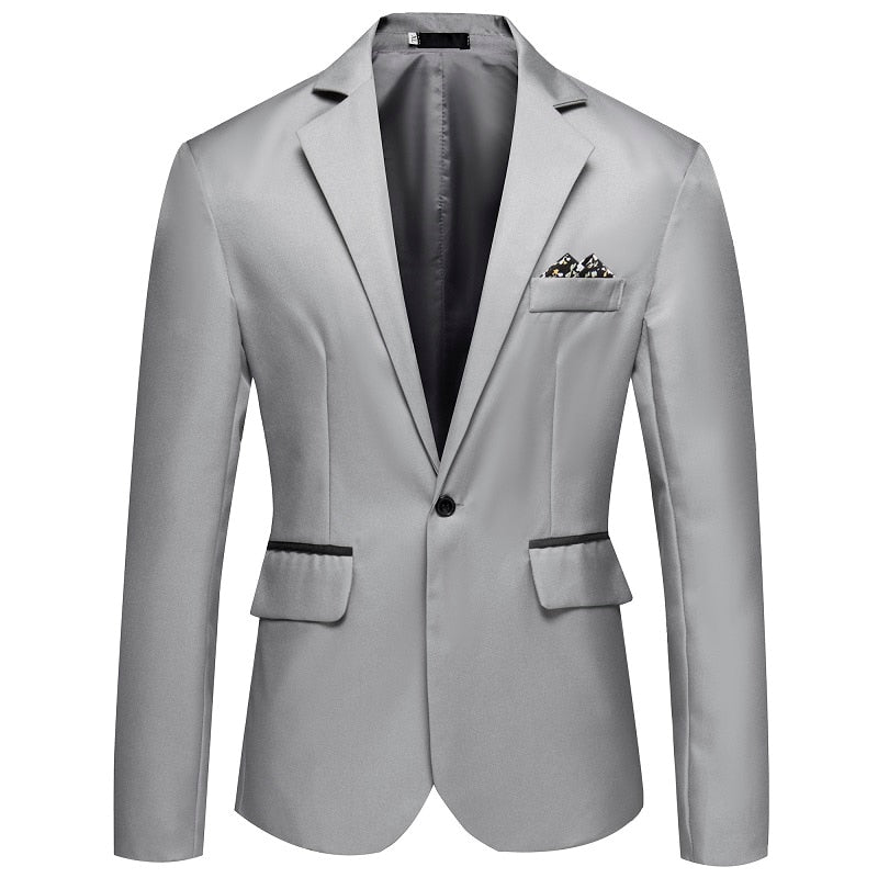 Men Slim Fit Office Blazer Mens Jacket Wedding Dress Casual Business Male Suit Coats Elegant Suit Man Jackets for Men&