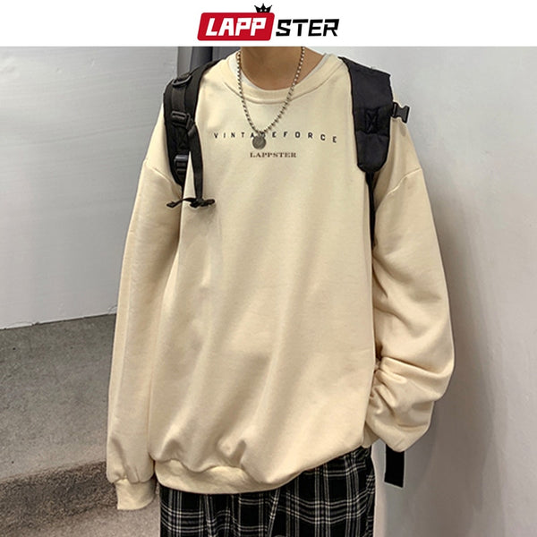 LAPPSTER Men Oversized Colorful Spring Hoodies 2022 Mens Korean Fashions Harajuku Sweatshirts Male Japanese Streetwear Clothing