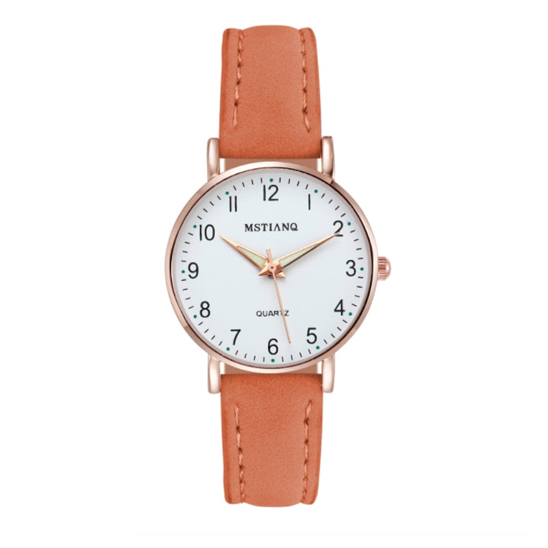 2022 New Watch Women Fashion Casual Leather Belt Watches Simple Ladies&