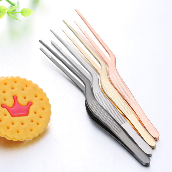 14/16/20/23/26/30cm Kitchen Tweezer BBQ Food Tweezer Clip Mini Chief Tongs Stainless Steel Portable For Picnic Barbecue Cooking