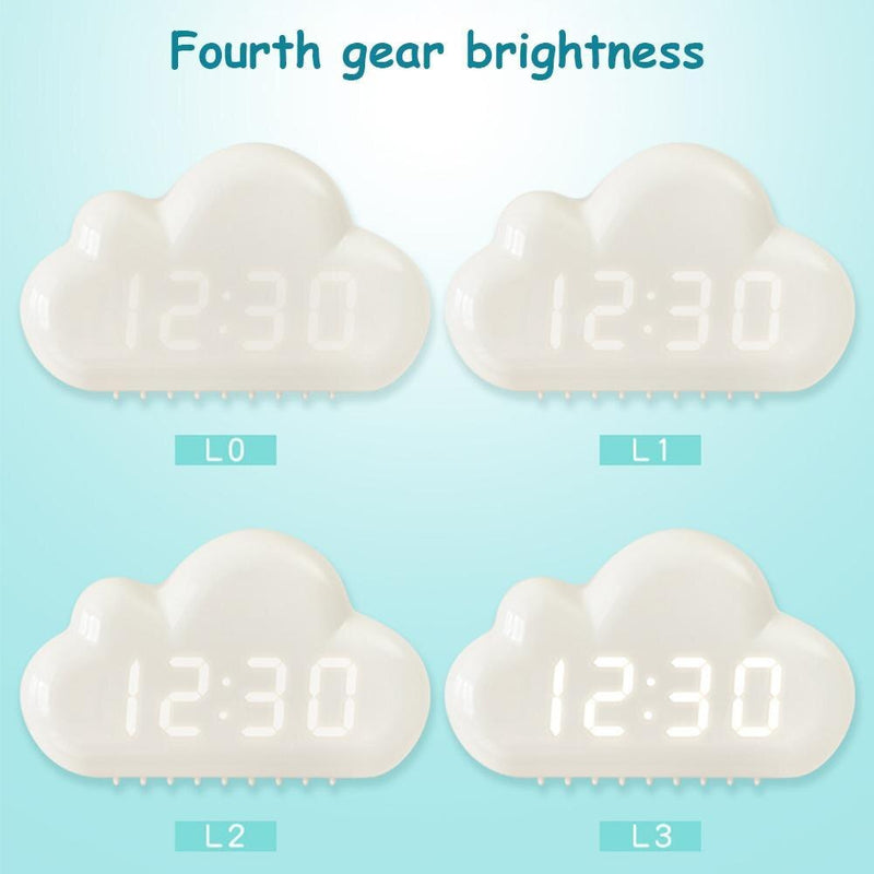 Cloud Alarm Clock Kids Light LED Table Voice Control Digital Alarm Clock USB Powered Electronic Desktop Clocks Wake Up Clock