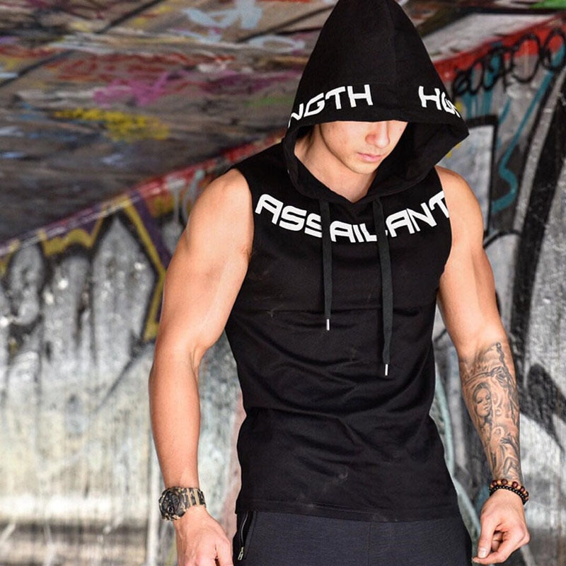 HETUAF 2019 Mens Cotton Hoodie  fitness clothes bodybuilding tank top men  Trend Tees Shirt Casual vest