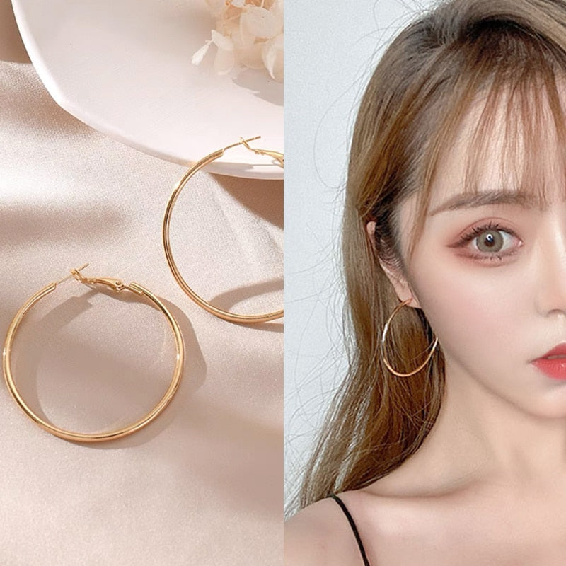 Geometric Metal Earrings for Women Jewelry Gift Irregular Circle Square Earrings Femme Cold Fashion Korean Women&