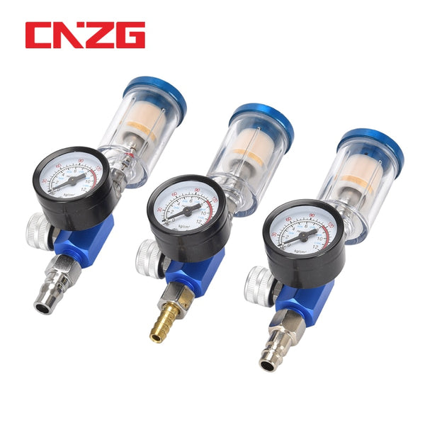 Spray Gun Air Regulator Gauge In-line Oil Water Trap Filter Separator JP/EU/US Adapter Pneumatic Tools For Airbrush